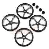 Yeah Racing: Aluminum Set Up Wheels For 1:10 M-Chassis (Black)