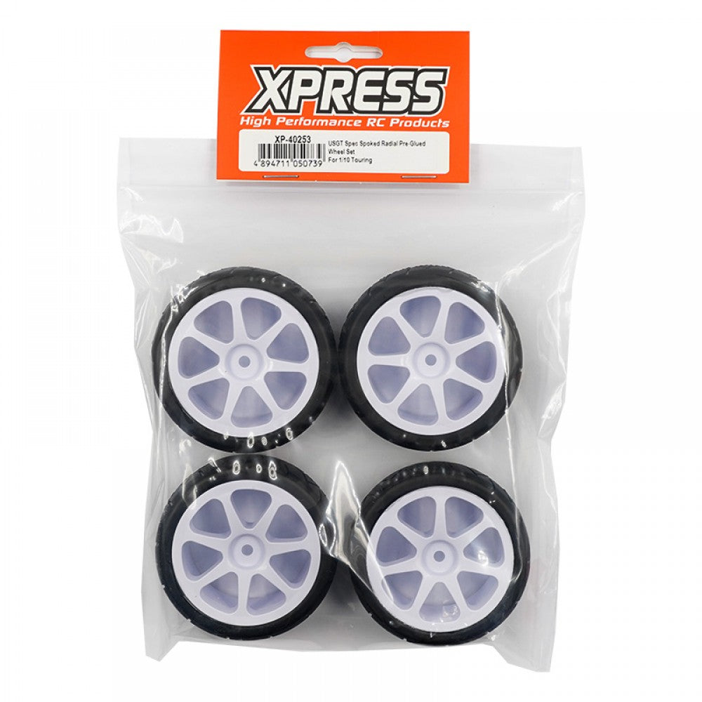 Xpress: USGT Spec Radial Pre-Glued Spoked Wheels (4pcs)