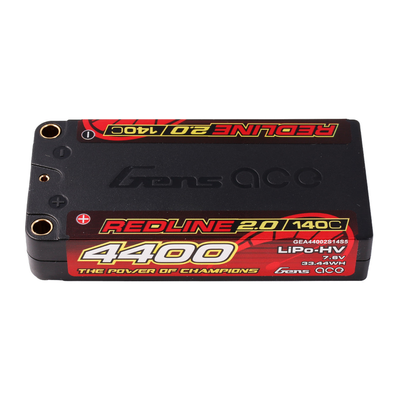 Gens Ace: 4400mAh 2S 140C HardCase Shorty Redline 2.0 Lipo-HV