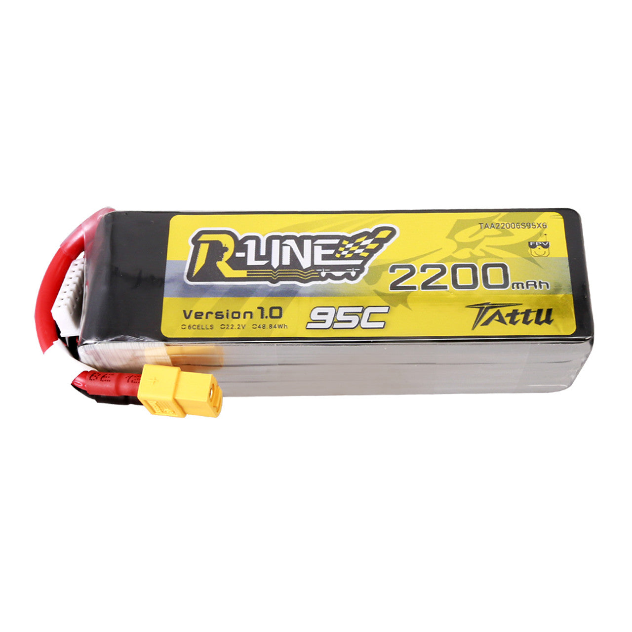 Tattu 2200mah 6S 95C 22.2V R-Line Lipo Battery (XT60)