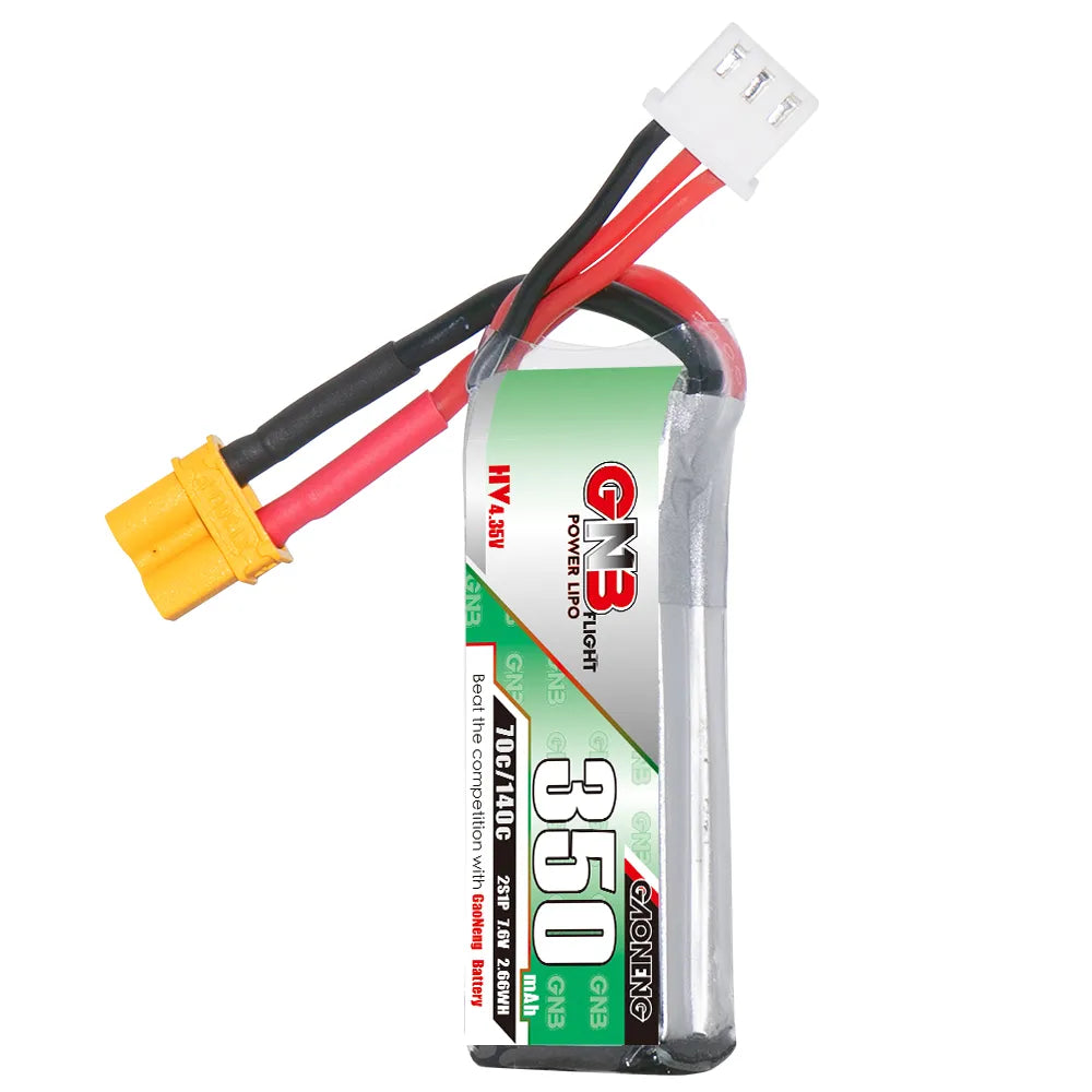 GNB: 350mAh LiHV 2S 70C XT30 LiPo Battery