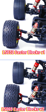 LC Racing: L5069 Aluminum Caster Blocks v2