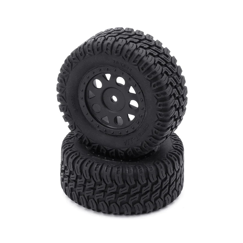 LC Racing: L6268 Mounted Short Course Tires Set (2pcs, Black)