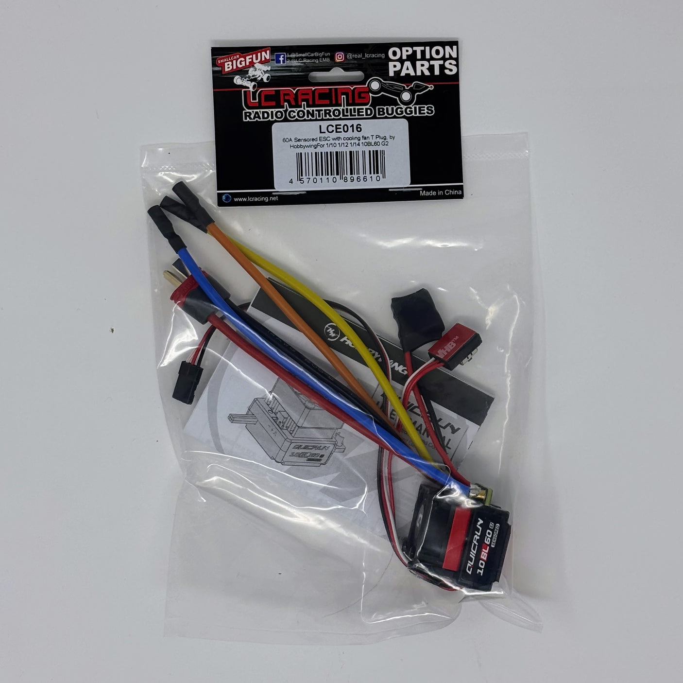 LC Racing: LCE016 60A Sensored ESC (Quicrun 10BL60 G2)