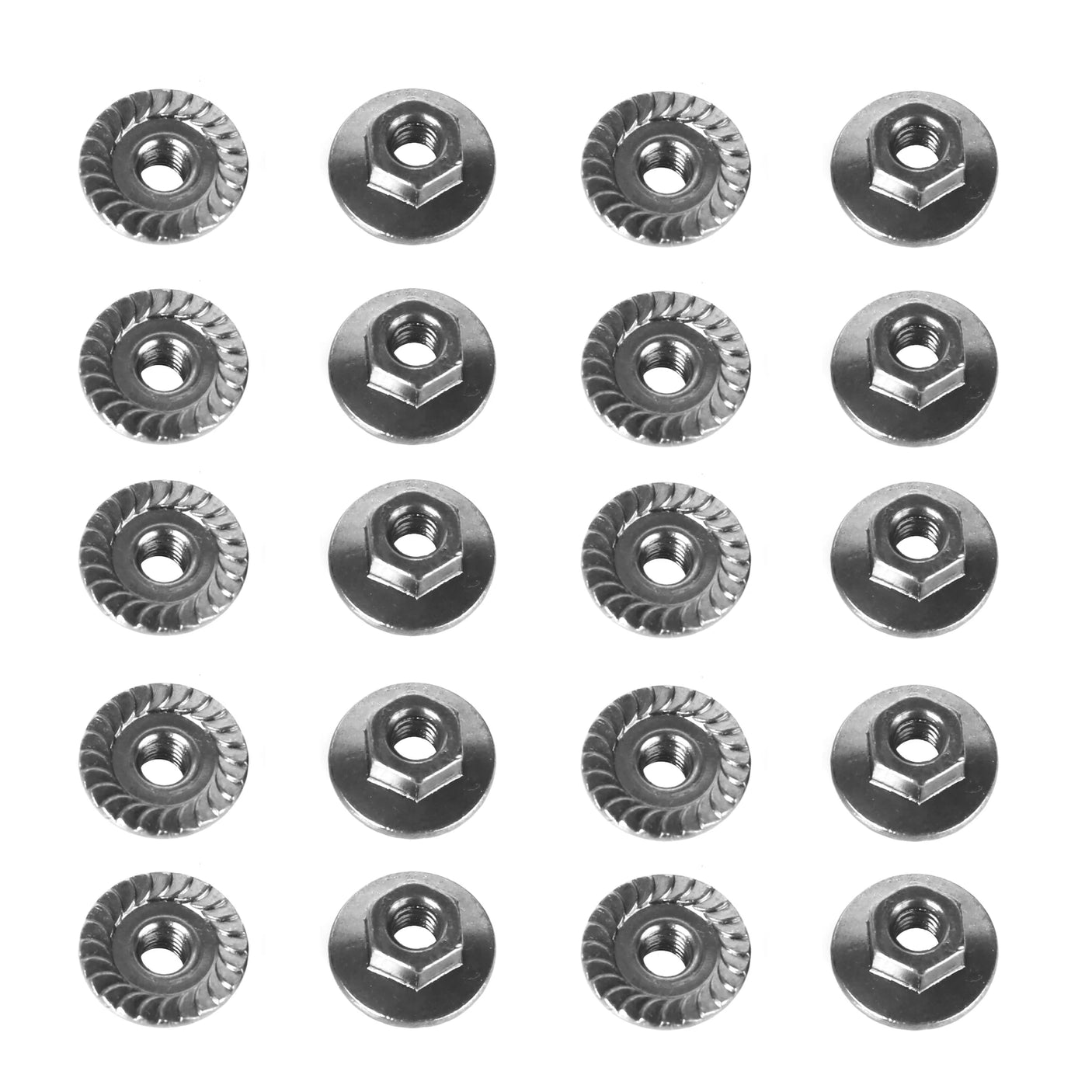 LC Racing: LCSK55 M3 Flanged Nuts, Serrated (20pcs)