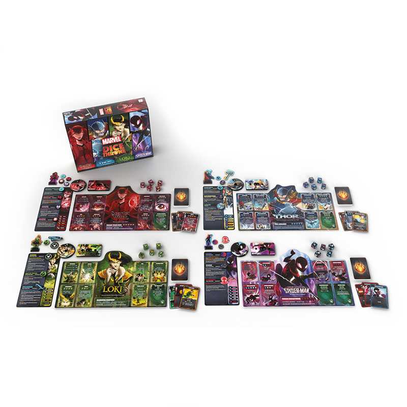 Marvel Dice Throne: 4-Hero Box (Scarlet Witch, Thor, Loki, & Spider-Man)