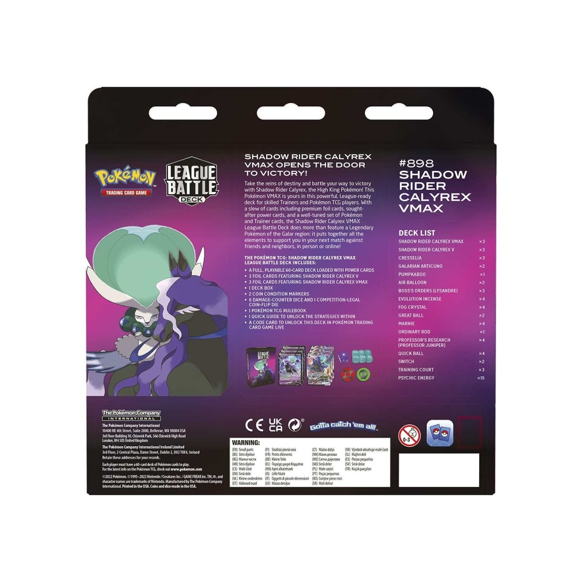 Pokemon: Shadow Rider Calyrex VMAX League Battle Deck