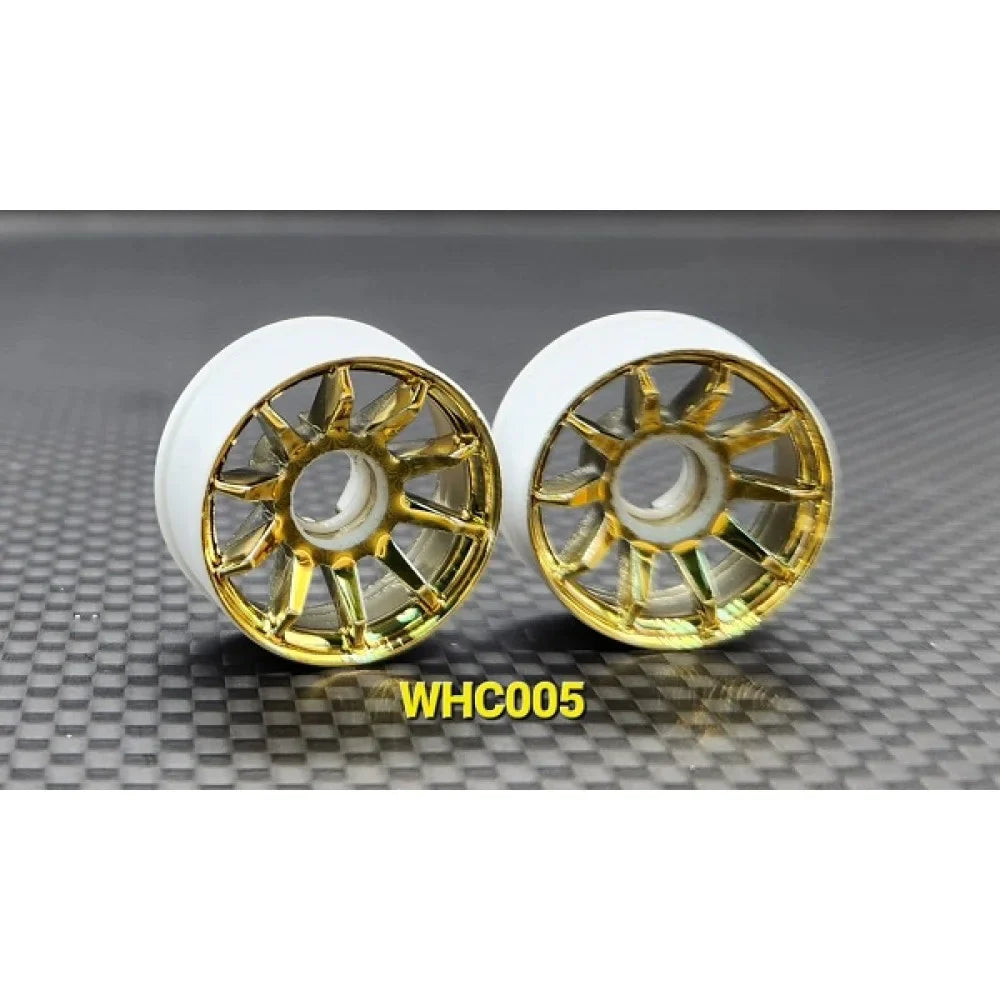 GL Racing: RWD R10 Machine Cut Gold Chrome Wheel 0 Offset (WHC005-0-G)