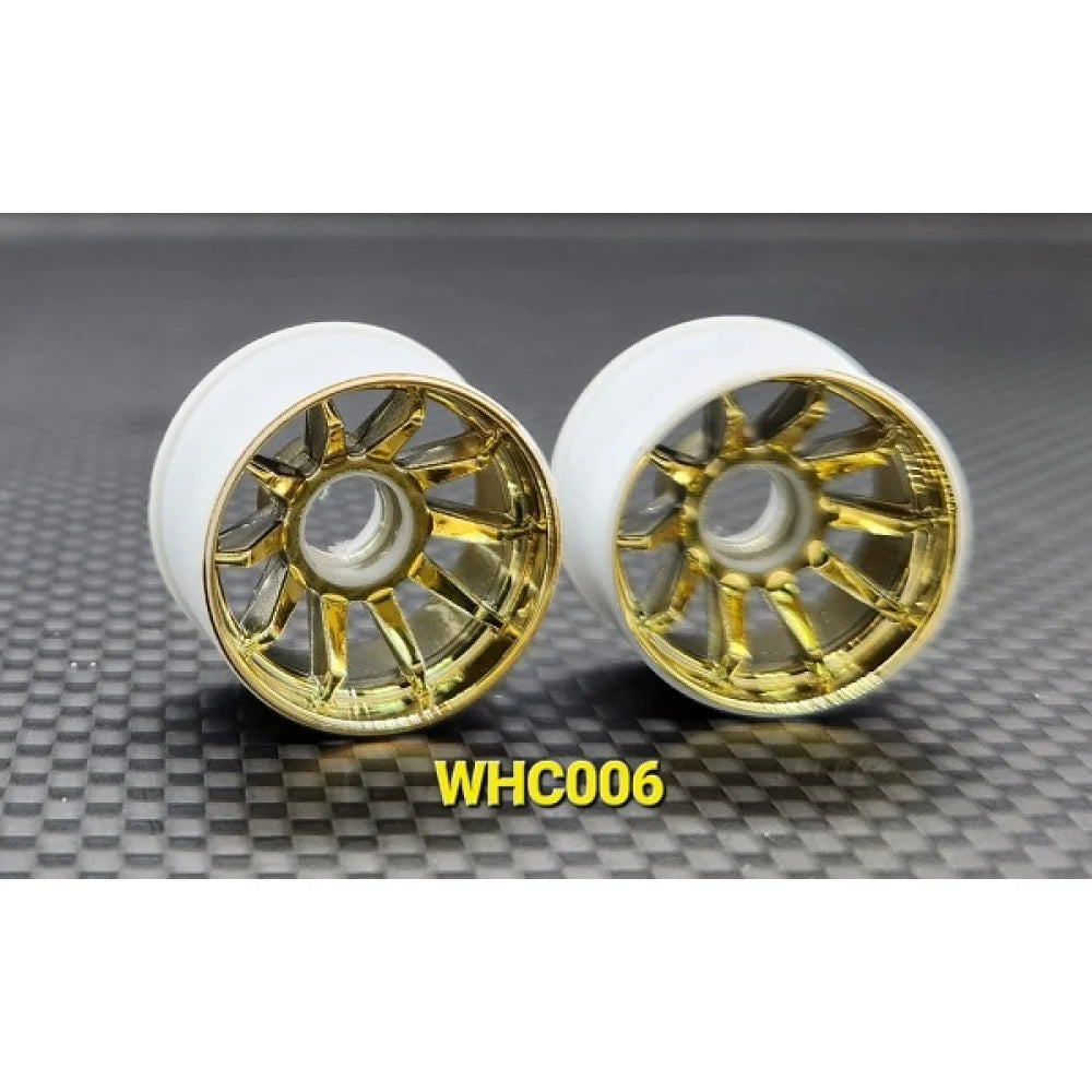 GL Racing: RWD R10 Machine Cut Gold Chrome Wheel +3 Offset (WHC006-3-G)