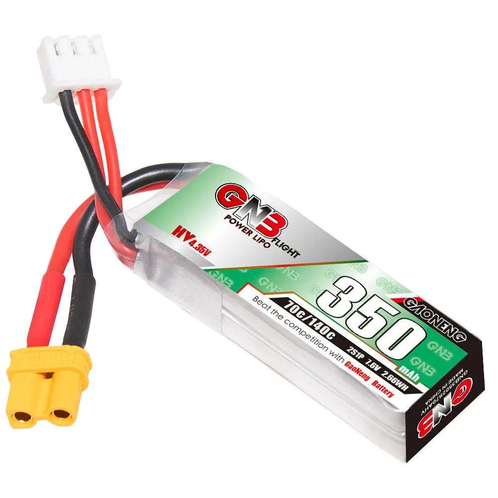 GNB: 350mAh LiHV 2S 70C XT30 LiPo Battery