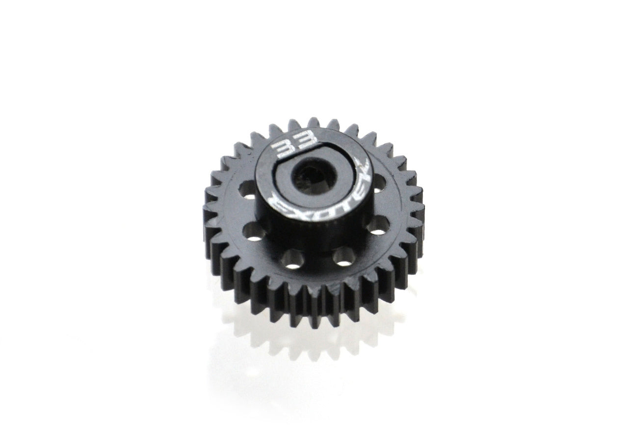 Exotek: Flite 48P Pinion Gear Black POM with Alloy Collar