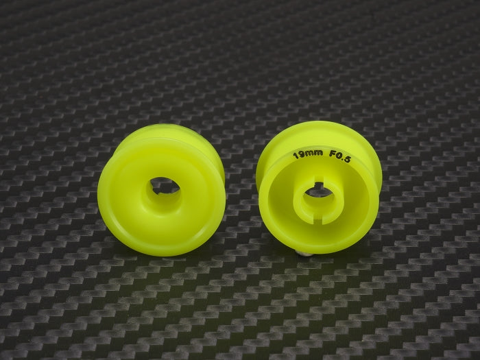 PN Racing: Machine Delrin Cut 8.5x19mm Flanged Wheel (Yellow)