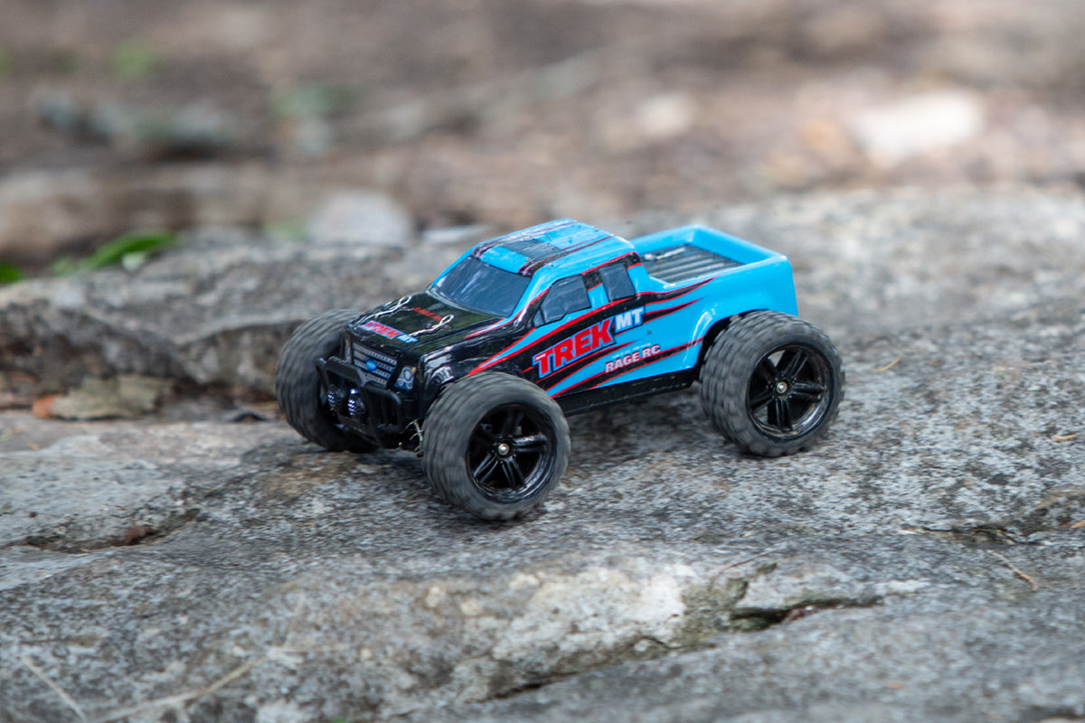 Rage RC: Mini Trek MT 1/24 RTR Monster Truck (Black/Blue)