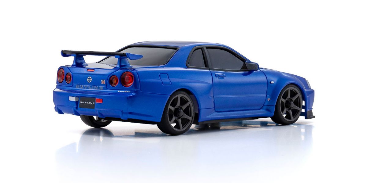 Kyosho: Mini-Z MA-020 AWD Readyset Nissan Skyline GT-R R34 (Metallic Blue) 32629MB
