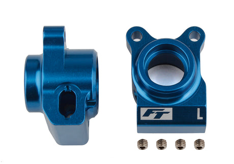 Team Associated - RC10B6.2/3/4 Rear Hubs, Blue Aluminum - 91877 - Hobby Addicts