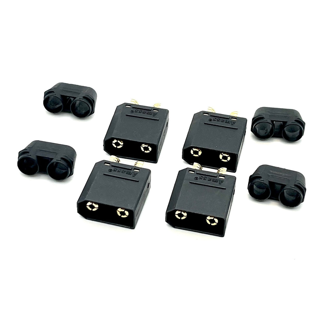 Maclan Racing: XT90 Connectors (4) Male Only (Black)